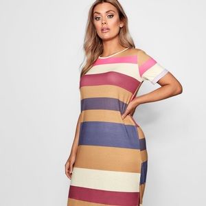 Striped T-shirt dress new w/ tags